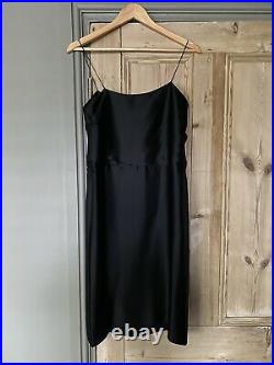 Saint Laurent 90s back silk slip dress, vintage LBD
