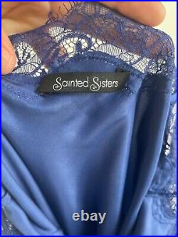 Sainted Sisters royal blue lace slip lingere