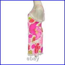 Saks Fifth Avenue True Vintage 1960s Mod Bright Floral Slip Dress Small