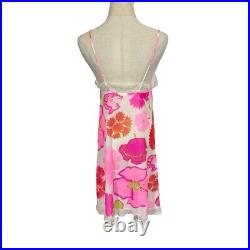 Saks Fifth Avenue True Vintage 1960s Mod Bright Floral Slip Dress Small