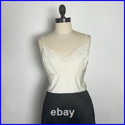 Sarah Smith Exclusive 60's 60s Vintage Black White Full Dress Nylon Slip 42 L XL