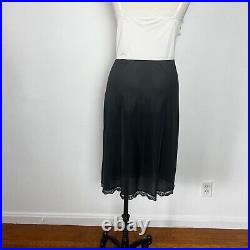 Sarah Smith Exclusive 60's 60s Vintage Black White Full Dress Nylon Slip 42 L XL