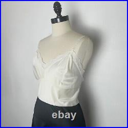 Sarah Smith Exclusive 60's 60s Vintage Black White Full Dress Nylon Slip 42 L XL