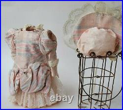 Silk 8Dress &Hat +Slip for Antique Bisque 12-13Doll French Style Lace Trim Lot