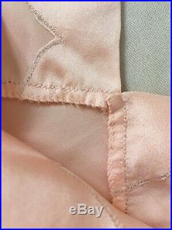 Silk Gown Dress Slip Salmon Pink Pure Silk Vintage Retro Authentic 40s