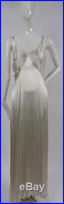 Slinky 1930s Long Satin Finish Slip Dress W Great Cut Detail