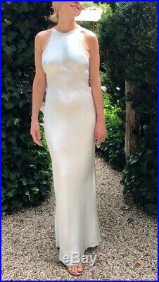Slip dress vintage gorgeous silky gown, Open back dress, excellent condition