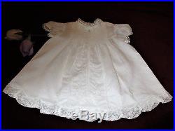Spectacular Vtg Feltman Bros White Lace Slip Dress 3M Girls