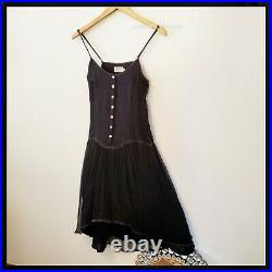 Spell And The Gypsy Rare? Vintage Pristine Little Fox Black Silk Dress Size 10