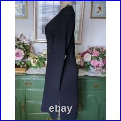 St. John Evening (12) Vintage Black Santana Knit Beaded Embellished Dress