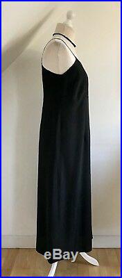 Stunning 20s Art Deco Sheath Dress Black Silk Vintage 1920s Lace Cocktail Slip