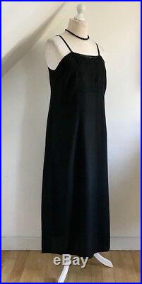 Stunning 20s Art Deco Sheath Dress Black Silk Vintage 1920s Lace Cocktail Slip