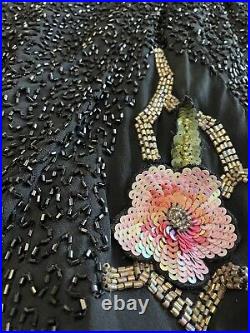 Stunning Vintage Dommer Ball Gown 8 10 12 Heavily Embellished Beaded Slip Dress