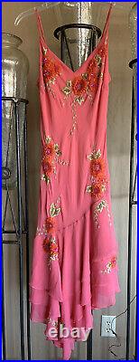 Sue Wong Nocturne Vintage 90s Y2K Dress Silk Beaded & Embroidered Mermaid Dress