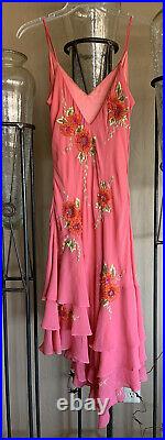 Sue Wong Nocturne Vintage 90s Y2K Dress Silk Beaded & Embroidered Mermaid Dress