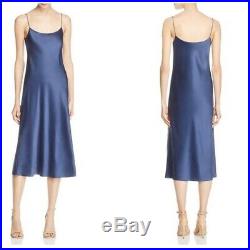 THEORY Blue Silk Dress Satin Slip Dress SIENNA MILLER size 10 NEW NWT $375