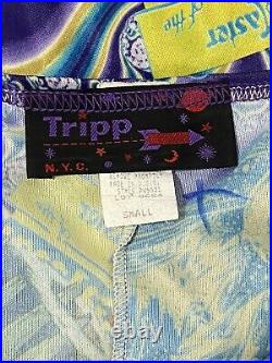 TRIPP NYC Very Rare 90s Vintage Master Of The Galaxy Slip Dress Blue Size Medium