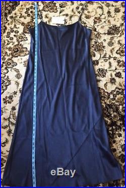Theory Telson 100%Silk Satin Slip Dress Vintage Dark Brisk(NAVY) NWT $375+
