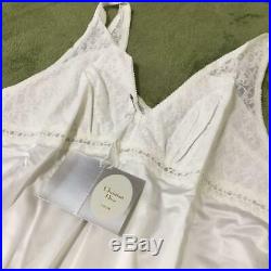 Unused Authentic Christian Dior Vintage Sleepwear Slip Dress White Size L