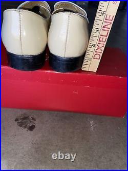 Used With Box 1970s STUART McGUIRE Vintage Cream Slip-on Dress Shoes 9.5