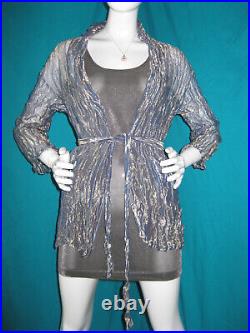 VICTORIA'S SECRET Very Rare VNTG 90's New Metal Crinkle Shirt Mini Slip Dress S