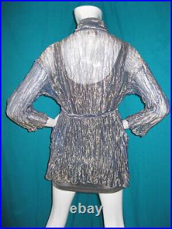 VICTORIA'S SECRET Very Rare VNTG 90's New Metal Crinkle Shirt Mini Slip Dress S