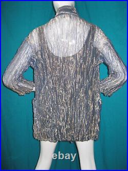 VICTORIA'S SECRET Very Rare VNTG 90's New Metal Crinkle Shirt Mini Slip Dress S