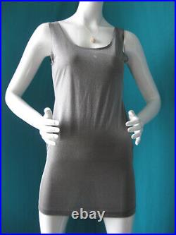 VICTORIA'S SECRET Very Rare VNTG 90's New Metal Crinkle Shirt Mini Slip Dress S