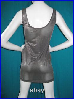 VICTORIA'S SECRET Very Rare VNTG 90's New Metal Crinkle Shirt Mini Slip Dress S