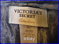 VICTORIA'S SECRET Very Rare VNTG 90's New Metal Crinkle Shirt Mini Slip Dress S