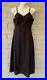 VINTAGE 1950s Nylon slip dress nightgown COHAMA Fabric Multiflament Dark Brown