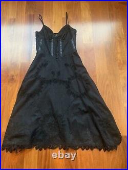 VINTAGE 90s Y2K RARE NWOT Betsey Johnson Black Label Rockabilly Dress Sz 4 Small