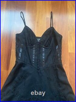 VINTAGE 90s Y2K RARE NWOT Betsey Johnson Black Label Rockabilly Dress Sz 4 Small