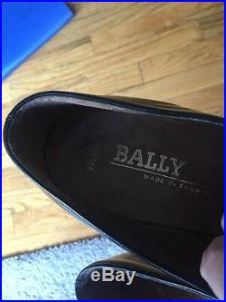 VINTAGE BALLY Black Patent Leather Men's Pumps Slip On, Made In France, Size 11