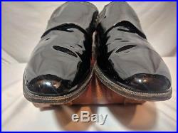 VINTAGE Edwin Clapp Formal Slip On Dress Shoe in Black Patent Leather