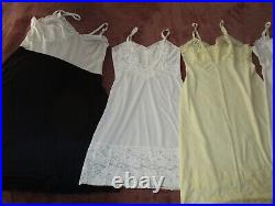 VINTAGE Full dress SLIPS 20 pc LOT BED JACKETS 34 36 38 S M L lingerie