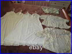 VINTAGE Full dress SLIPS 20 pc LOT BED JACKETS 34 36 38 S M L lingerie