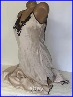 VINTAGE Long SLIP DRESS LINGERIE SILK VICTORIAS SECRET Y2K sz M Nightie #25B1