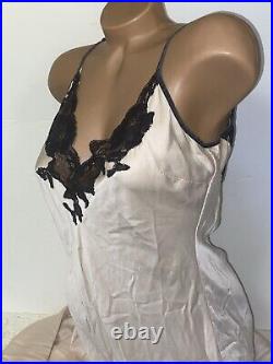 VINTAGE Long SLIP DRESS LINGERIE SILK VICTORIAS SECRET Y2K sz M Nightie #25B1