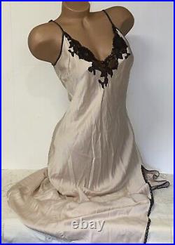 VINTAGE Long SLIP DRESS LINGERIE SILK VICTORIAS SECRET Y2K sz M Nightie #25B1