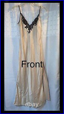 VINTAGE Long SLIP DRESS LINGERIE SILK VICTORIAS SECRET Y2K sz M Nightie #25B1