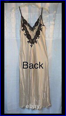 VINTAGE Long SLIP DRESS LINGERIE SILK VICTORIAS SECRET Y2K sz M Nightie #25B1