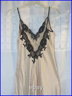 VINTAGE Long SLIP DRESS LINGERIE SILK VICTORIAS SECRET Y2K sz M Nightie #25B1