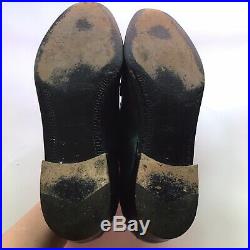 VINTAGE Mens Bally Black Leather Loafers US 10 M Tasseled Slip On Dress Shoes
