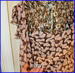 VINTAGE NWT DVF Diane von Furstenberg Wrap Jacket-Sheer Silk-Fan Club Sz 8 & 6
