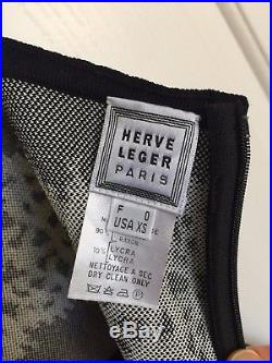 VINTAGE Never Worn Excellent Original Hervé Léger LBD Slip Dress Size XS