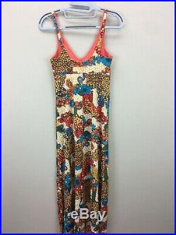 VTG 1960's-70's OLGA Bright Floral Nightgown Slip Dress sz 32 Hippie Boho