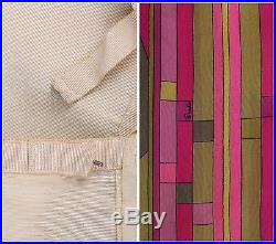 VTG 1960s EMILIO PUCCI Multicolor Print 100% Silk Boned Strapless Party Dress