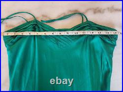 VTG 1990s Gold Label Victoria's Secret Med 100% Silk Slip Dress Emerald Green