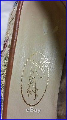 VTG 50s SUZY PERETTE shoe Oxford slip on leather fabric sz 9.5